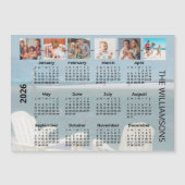 2026 Six Photos Beach Calendar Magnet  (Devant)
