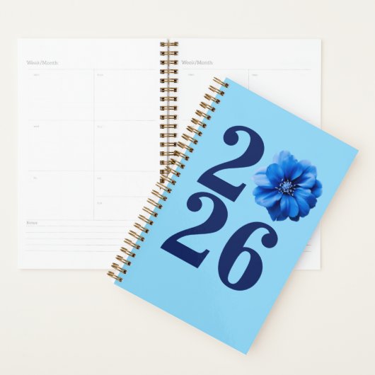 2026 softcover planner, 5.5 x 8.25 in (Devant avec enveloppe)