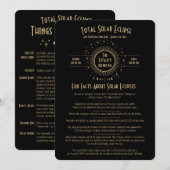 2026 Solar Eclipse Celestial Stars Black Fun Facts Kaart (Voorkant / Achterkant)