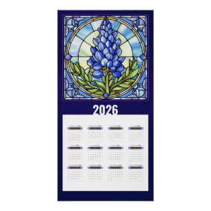 2026 Texas Bluebonnet Kalender Perfect Poster