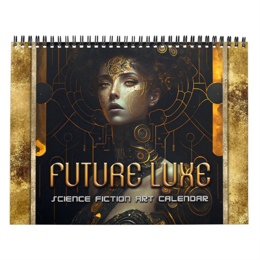 2026 Toekomstige Luxe Sci-Fi Vrouwen Kunstkalender Kalender (Hoes)