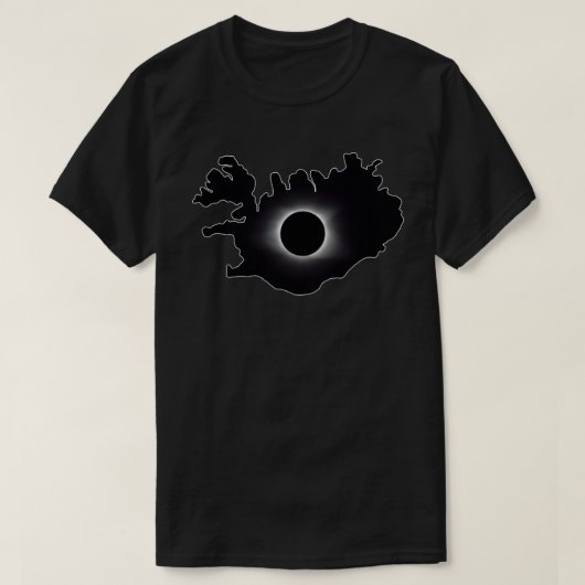 2026 Total Solaire Eclipse Ísland Country T-Shirt (Design devant)