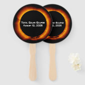 2026 Total Solar Eclipse Handwaaier (Voorkant en achterkant)