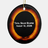 2026 Total Solar Eclipse Keramisch Ornament (Links)