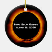 2026 Total Solar Eclipse Keramisch Ornament (Achterkant)