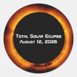2026 Total Solar Eclipse Ronde Sticker