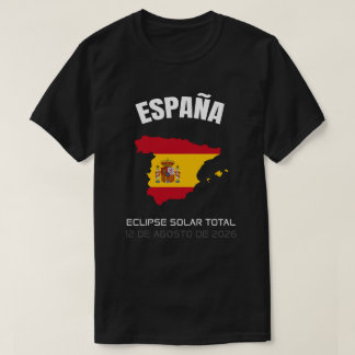 2026 Totale Zonsverduistering España Vlag T-shirt