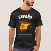2026 Totale Zonsverduistering España Vlag T-shirt (Voorkant)
