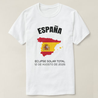 2026 Totale Zonsverduistering España Vlag T-shirt