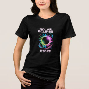 2026 Totale Zonsverduistering T-shirt Augustus Zon
