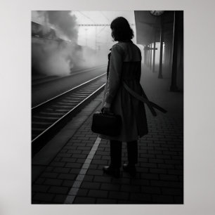 2026 Treinperron Eenzaamheid Print