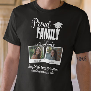 2026 Trots op de Afstudeerfamilie Aangepaste Foto T-shirt
