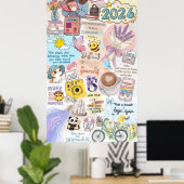 2026 Vision Board Collage Poster (Thuiskantoor)