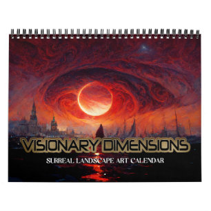 2026 Visionaire dimensies 4 surrealistische landsc Kalender