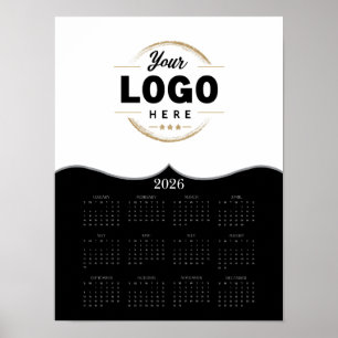 2026 Voeg je Logo jaarkalender toe Poster