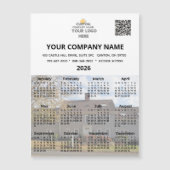 2026 Votre photo Magnet Calendrier Logo QR (Devant)