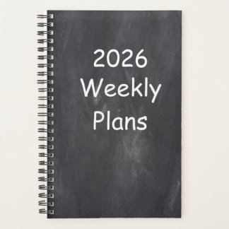 2026 Wekelijkse Plannen Eenvoudig Krijtbord Ontwer Planner