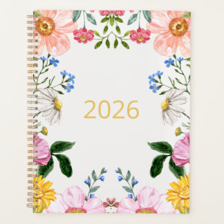 2026 Wekelijkse Planner Whimsical Wildflowers