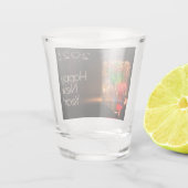 2026 wensen met vuurwerk en bubbels shot glas (Achterkant)