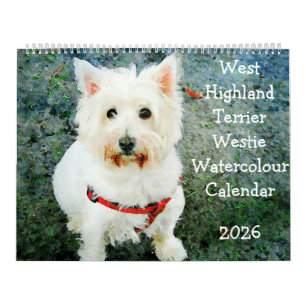 2026 West Highland Terrier Honden Westie Liefhebbe Kalender