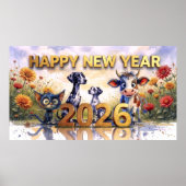 2026 Whimsical Animals Print/Samsung Frame TV Art Poster (Voorkant)