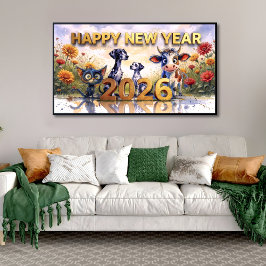 2026 Whimsical Animals Print/Samsung Frame TV Art Poster