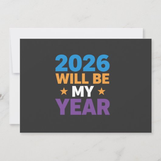2026 Will Be My Year Inspirational New Beginnings Kaart (Voorkant)