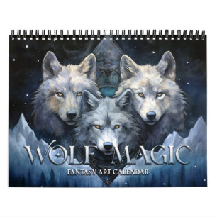 2026 Wolf Magic 2 Imaginaire Art Calendrier