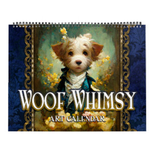 2026 Woof Whimsy Surreal Fantasy Dog Portretten Kalender