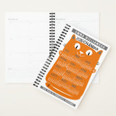 2026 Year Monthly Calendar Midcentury Orange Cat S (Devant avec enveloppe)