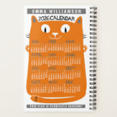 2026 Year Monthly Calendar Midcentury Orange Cat S (Dos)