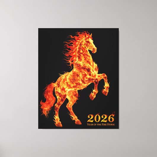 2026 Year of the Fire Horse Canvas Afdruk (Voorkant)