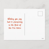 2026 Year of the Fire Horse Chinese Zodiac Feestdagenkaart (Achterkant)