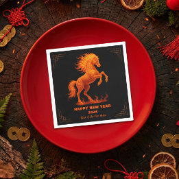2026 Year of the Fire Horse Chinese Zodiac Servet