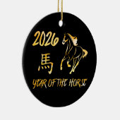 2026 Year Of The Horse Keramisch Ornament (Rechts)