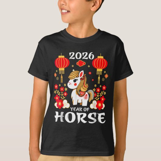 2026 Year Of The Horse Lunar New Year 2026 Chinese T-shirt (Voorkant)