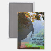 2026 Year Text Meditating Magneet (Voorkant / Achterkant)