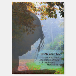 2026 Year Text Meditating Magneet