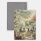 2026 Year Text Paradise Magneet (Voorkant / Achterkant)