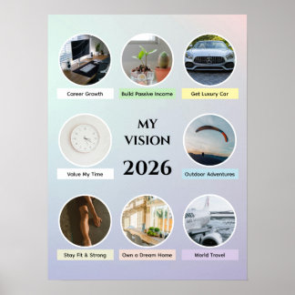 2026 Zachte Gradiënt Cirkel Poster voor Juiste Vis