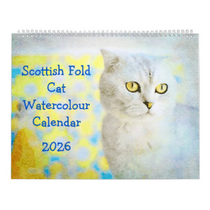 2026 Zachte Schotse Fold Kat Liefhebbers Cadeau Kalender