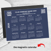 2026 Zakelijk Uw Logo QR Code Kalender Magnet
