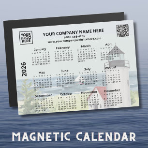 2026 Zakelijke Logo QR Vuurtoren Kalender Magnet