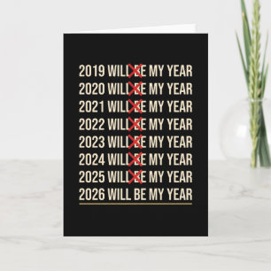 2026 Zal Mijn Jaar Zijn Funny Humor Nieuwjaarscita Kaart