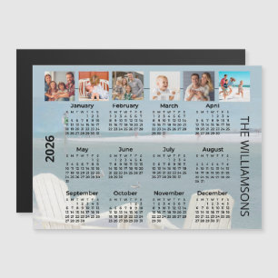 2026 Zes Foto's Strand Agenda Magneet 