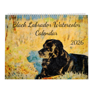 2026 Zwart Lab Hondenliefhebber Vogels Jachthond C Kalender