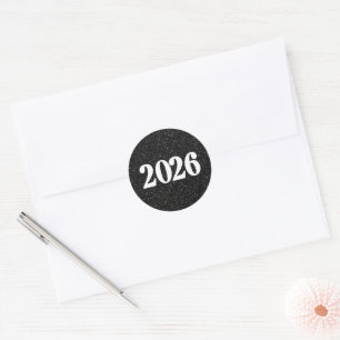 2026 zwarte glitters sticker voor enveloppen