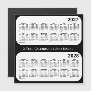 2027-2028 2 jaar zwart-wit agenda van Janz