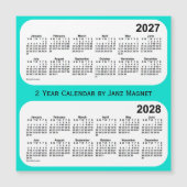 2027-2028 Turquoise 2 Year Agenda van Janz (Voorkant)
