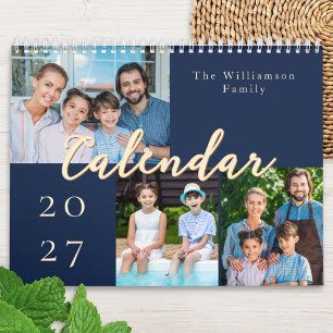 2027 Aangepaste gezelfgemaakte foto-agenda Kalender